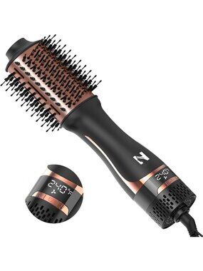 Volumizing Hair Dryer Brush with Display Screen, Anti-Frizz Styler & Hot Air
